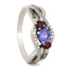 Tanzanite Engagement Ring With Ruby And Diamond Accents -Johan Jewelry Shop 8a7197f6ac35b056a96805a09aa3f0e7