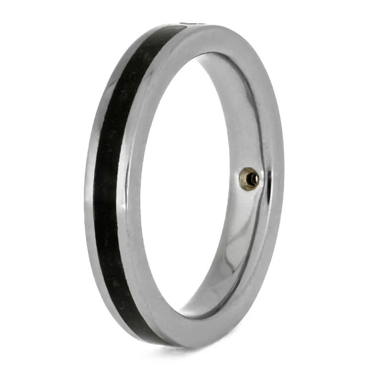 Diamond Women's Wedding Band With Deer Antler And Dinosaur Bone 6 Diamond Women's Wedding Band With Deer Antler And Dinosaur Bone - Image 4