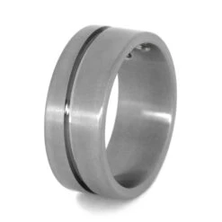 Double Diamond Ring In Grooved Titanium Wedding Band 11 Double Diamond Ring In Grooved Titanium Wedding Band -Johan Jewelry Shop 8b7ca475ac7f189edfc2e2d9f3739f35