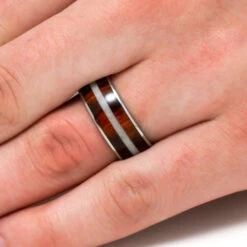 Honduran Rosewood Ring With Antler Center Pinstripe -Johan Jewelry Shop 8db3feddc44e4d8048ae72f657449fd3