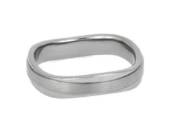 Wavy Titanium Ring, Brushed And Polished Custom Wedding Band, Curvy Handmade Jewelry -Johan Jewelry Shop 8df081c1962a807bdb0d8e258949accd