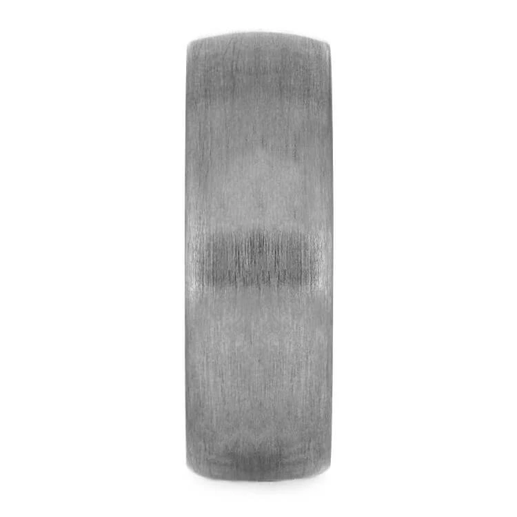 Solid Gold & Brushed Titanium Men's Wedding Band 4 Solid Gold & Brushed Titanium Men's Wedding Band - Image 2