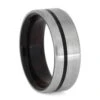 Caribbean Rosewood Ring In Brushed Titanium -Johan Jewelry Shop 952ab502692f72f04b30b48bdbff0669