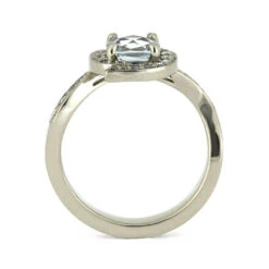 Aquamarine Halo Engagement Ring With Antler Inlay -Johan Jewelry Shop 96df9fdc5e1a64de0cc5da9ef416faa1