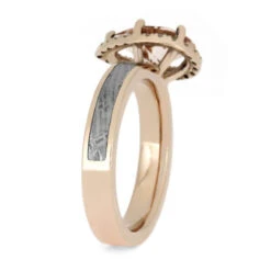 Pear-Cut Morganite Halo Engagement Ring With Meteorite -Johan Jewelry Shop 98fdc1e6f33b9ac4a53f3769e2a02fa1