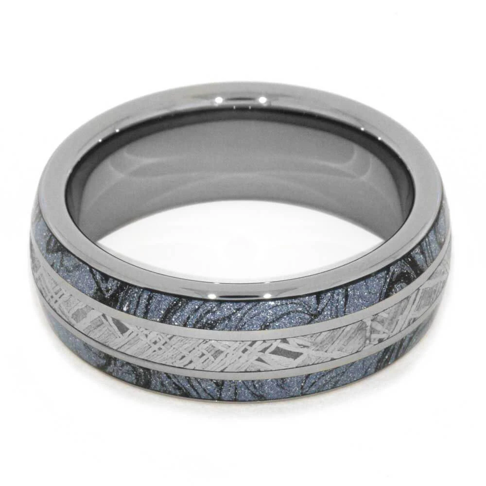Titanium Ring With Cobaltium Mokume And Meteorite 6 Titanium Ring With Cobaltium Mokume And Meteorite - Image 4