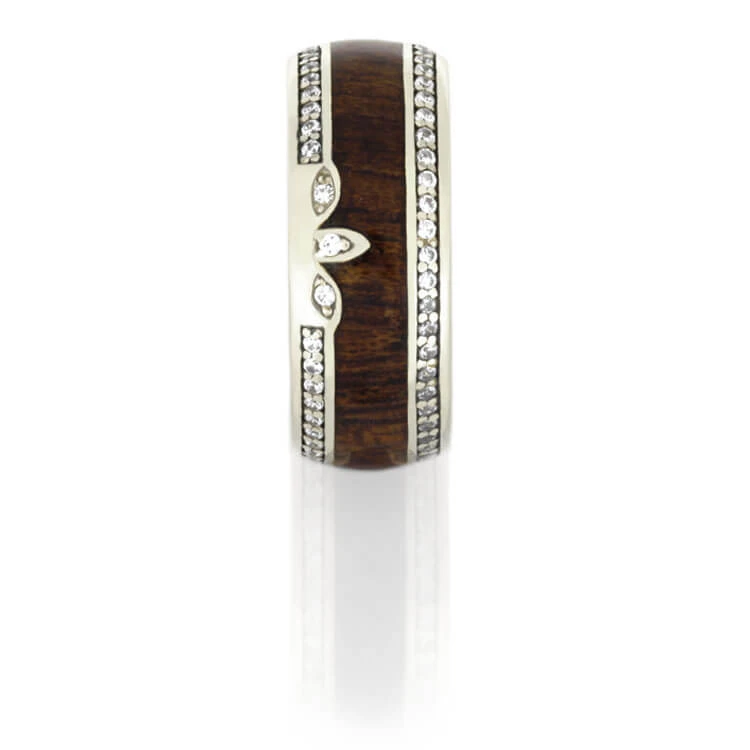 Diamond Eternity Wedding Band With Mahogany Wood 5 Diamond Eternity Wedding Band With Mahogany Wood - Image 3