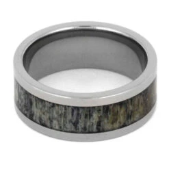 Titanium & Deer Antler Ring -Johan Jewelry Shop Antler Titanium 8 mm 4