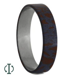 Blue Bronze & Red Mokume Gane Inlay Components For Modular Rings 8 Blue Bronze & Red Mokume Gane Inlay Components For Modular Rings -Johan Jewelry Shop Blue Bronze Red Copper 5MM