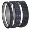 Blue Bronze & White Mokume Gane Inlay Components For Modular Rings -Johan Jewelry Shop Blue Bronze White Silver Triple