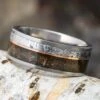 Genuine Meteorite & Fossilized Dino Bone Ring With Offset Pinstripe -Johan Jewelry Shop Capture 746dbb8d bf02 4a27 96e3 982d4ee310e6