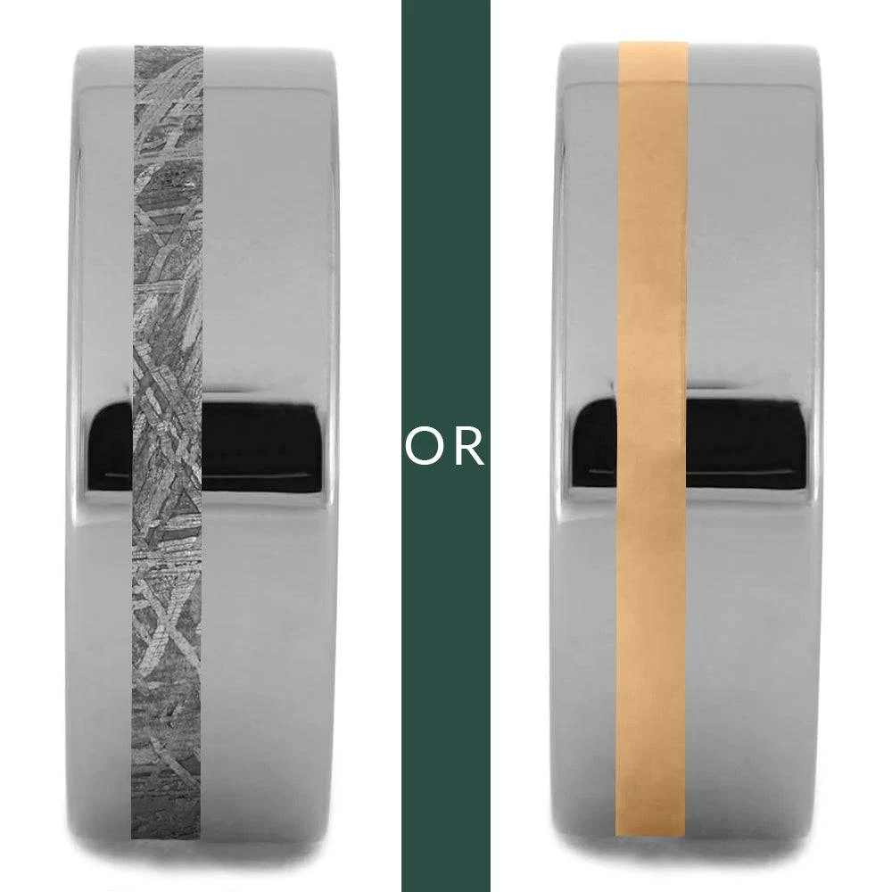 Meteorite, Gold & Titanium Modular Ring Set 5 Meteorite, Gold & Titanium Modular Ring Set - Image 3