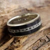 Black & White Diamond Eternity Band With Ebony Wood 2 Black & White Diamond Eternity Band With Ebony Wood -Johan Jewelry Shop DJ1001WG