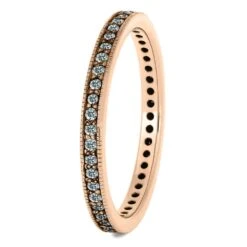 Thin Eternity Diamond Women's Wedding Band -Johan Jewelry Shop DJ1004RG 2
