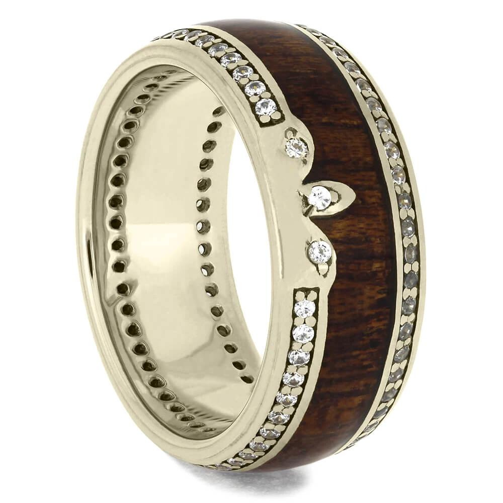 Diamond Eternity Wedding Band With Mahogany Wood 4 Diamond Eternity Wedding Band With Mahogany Wood - Image 2