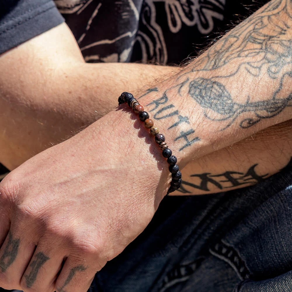 Penton Dinosaur Bone & Lava Bead Bracelet 6 Penton Dinosaur Bone & Lava Bead Bracelet - Image 4