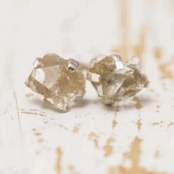 Birthstone Stud Earrings, Rough Stone 19 Birthstone Stud Earrings, Rough Stone -Johan Jewelry Shop E04DiamondCropped