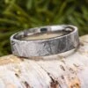 Tungsten Meteorite Ring, 6mm Band -Johan Jewelry Shop E1444ArtCropped 2