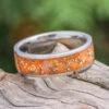 Orange Stardust™ Men's Wedding Band 2 Orange Stardust™ Men's Wedding Band -Johan Jewelry Shop E1707ORArtCropped 4