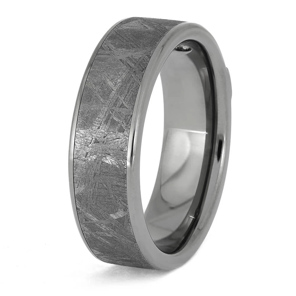 Diamond Meteorite Ring In White Gold Bezel Setting 6 Diamond Meteorite Ring In White Gold Bezel Setting - Image 4