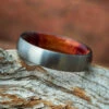 Titanium Wedding Band With Tulipwood Sleeve -Johan Jewelry Shop E2184ArtCropped 1