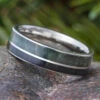 Green Jade & Black Obsidian Men's Wedding Band 1 Green Jade & Black Obsidian Men's Wedding Band -Johan Jewelry Shop E2358ArtCropped 1