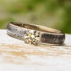 Solitaire Diamond & Meteorite Engagement Ring 1 Solitaire Diamond & Meteorite Engagement Ring -Johan Jewelry Shop E2496ArtJuneCropped 4 5