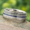 8mm Dinosaur Meteorite Ring With Blue Enamel Pinstripe 1 8mm Dinosaur Meteorite Ring With Blue Enamel Pinstripe -Johan Jewelry Shop E2570Art03 2023Cropped 3
