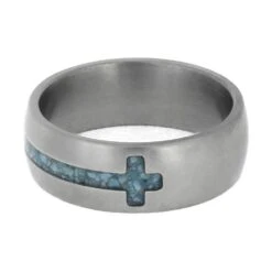 Kingman Turquoise Cross Ring -Johan Jewelry Shop E2842 4