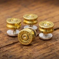 Brass Bullet Shirt Studs