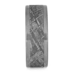 Wide Titanium Men's Wedding Band With Authentic Meteorite -Johan Jewelry Shop E2 3631 McLeod 2