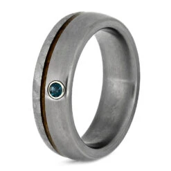 Alexandrite Men's Wedding Band With Meteorite And Whiskey Barrel Wood 13 Alexandrite Men's Wedding Band With Meteorite And Whiskey Barrel Wood -Johan Jewelry Shop E2 3694 Krueger 3