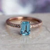 Claw Prong Emerald Cut Engagement Ring -Johan Jewelry Shop E2 3722 Lambert Art 11