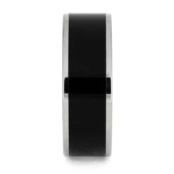 Vinyl Record Ring, Titanium Wedding Band With Vinyl LP Inlay 11 Vinyl Record Ring, Titanium Wedding Band With Vinyl LP Inlay -Johan Jewelry Shop E2 3838 Vinyl Record Ring 2