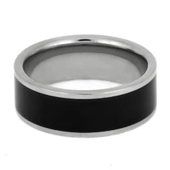 Vinyl Record Ring, Titanium Wedding Band With Vinyl LP Inlay 13 Vinyl Record Ring, Titanium Wedding Band With Vinyl LP Inlay -Johan Jewelry Shop E2 3838 Vinyl Record Ring 3