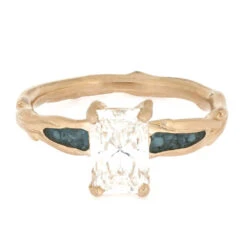 Alternative Engagement Ring With Turquoise And Rose Gold 14 Alternative Engagement Ring With Turquoise And Rose Gold -Johan Jewelry Shop E3144RG 5