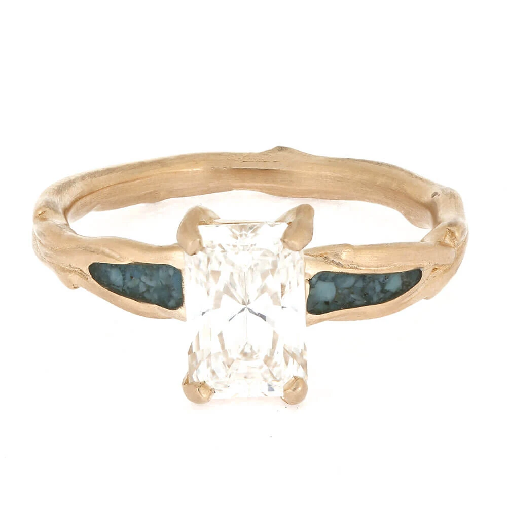 Alternative Engagement Ring With Turquoise And Rose Gold 8 Alternative Engagement Ring With Turquoise And Rose Gold - Image 6