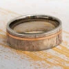 Antler Men's Wedding Band With Pinstripe -Johan Jewelry Shop E3149RGArtNewCropped