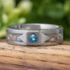 Cremation Ash Ring With Blue Topaz 2 Cremation Ash Ring With Blue Topaz -Johan Jewelry Shop E3233ArtJuneCropped 1