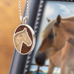 Horse Memorial Necklace With Ashes