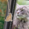 Cat Memorial Necklace With Ashes
