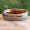 Ironwood & Sandblasted Titanium Band, 6mm Ring -Johan Jewelry Shop E3408Art02 2024Cropped 2