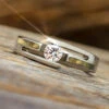 Diamond Tension Engagement Ring With Buckeye Burl Inlays 1 Diamond Tension Engagement Ring With Buckeye Burl Inlays -Johan Jewelry Shop E3444ArtMayCropped 2 6