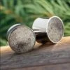 Rustic Deer Antler Ear Plugs, Titanium Gauges -Johan Jewelry Shop E3516TI ANArtCropped 2