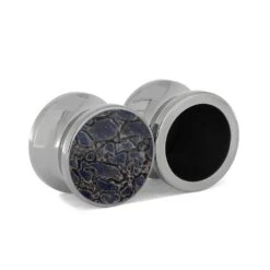 Dinosaur Bone Ear Gauges, Titanium Plugs Sizes 00g And Larger -Johan Jewelry Shop E3516TI DB 2
