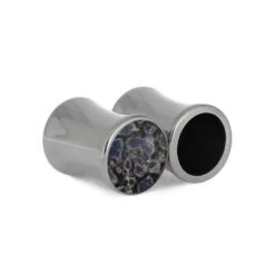 Dinosaur Bone Ear Gauges, Titanium Plugs Sizes 00g And Larger -Johan Jewelry Shop E3516TI DB 4