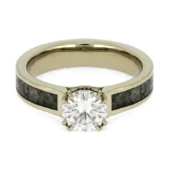 Antler Prong Moissanite Engagement Ring With Antler Inlay 18 Antler Prong Moissanite Engagement Ring With Antler Inlay -Johan Jewelry Shop E3571WG 5