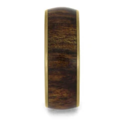 Exotic Rosewood Wedding Band With Matte Finish -Johan Jewelry Shop E3609YG 2