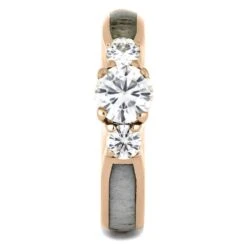 Rose Gold Engagement Ring With Deer Antler -Johan Jewelry Shop E3613RG 2