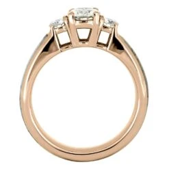 Rose Gold Engagement Ring With Deer Antler -Johan Jewelry Shop E3613RG 4